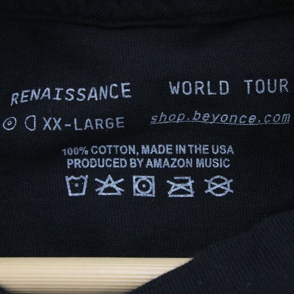Beyoncé The Renaissance World Tour Black 2XL Mens T-Shirt Black Concert Music - Picture 7 of 9